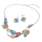 Organic Shape Link Statement Necklace