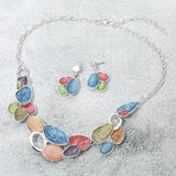 Organic Shape Link Statement Necklace