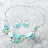 Organic Shape Link Statement Necklace