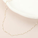 Delicate Beaded Chain Necklace
