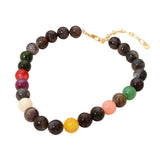 Marbled Round Beaded Necklace