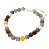 Marbled Round Beaded Necklace