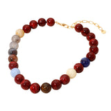 Marbled Round Beaded Necklace