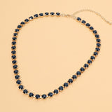 Round Stone Link Statement Necklace