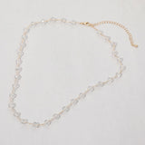Faceted Bead Station Chain Necklace