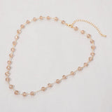 Faceted Bead Station Chain Necklace