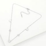 Enamel Heart Stone Bezek Station Necklace
