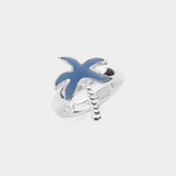 Sea Glass Palm Tree Stretch Ring