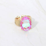 Oval Cut Stone Adjustable Ring