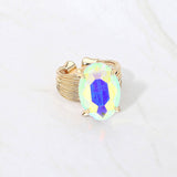 Oval Cut Stone Adjustable Ring