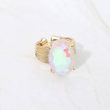 Oval Cut Stone Adjustable Ring
