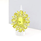 Oval Crystal Cluster Stretch Ring