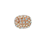 Rhinestone Paved Dome Stretch Statement Ring