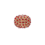 Rhinestone Paved Dome Stretch Statement Ring
