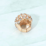 Rhinestone Paved Dome Stretch Statement Ring