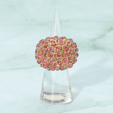 Rhinestone Paved Dome Stretch Statement Ring