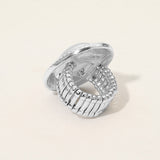 Oval Pearl Halo Stretch Ring