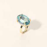 Women's Bold Oval Stone Cluster Accent Adjustable Ring