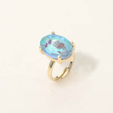Women's Bold Oval Stone Cluster Accent Adjustable Ring
