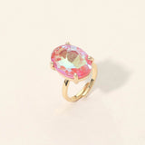 Women's Bold Oval Stone Cluster Accent Adjustable Ring