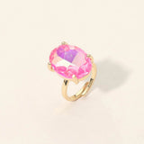 Women's Bold Oval Stone Cluster Accent Adjustable Ring
