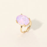 Women's Bold Oval Stone Cluster Accent Adjustable Ring