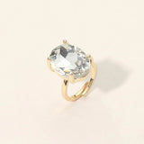 Women's Bold Oval Stone Cluster Accent Adjustable Ring