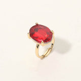 Women's Bold Oval Stone Cluster Accent Adjustable Ring