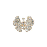 Rhinestone Pave Butterfly Accent Stretch Ring