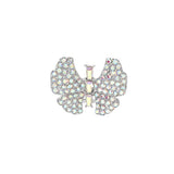 Rhinestone Pave Butterfly Accent Stretch Ring