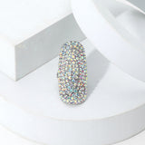 Crystal Rhinestone Pave Stretch Cocktail Ring