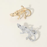SECRET BOX_14K Gold Dipped Lizard Two Finger Ring