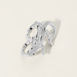 SECRET BOX_Sterling Silver Dipped Lizard Two Finger Ring