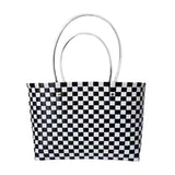 Jelly Tube Top Handle Basket Weave Tote Bag / Shoulder Bag