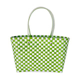 Jelly Tube Top Handle Basket Weave Tote Bag / Shoulder Bag
