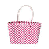 Jelly Tube Top Handle Basket Weave Tote Bag / Shoulder Bag