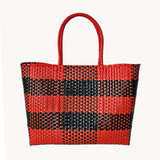 Basket Weave Checkered Hand Bag / Tote Bag