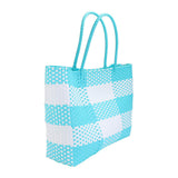 Basket Weave Checkered Hand Bag / Tote Bag
