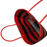 Basket Weave Checkered Hand Bag / Tote Bag