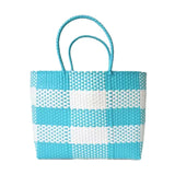Basket Weave Checkered Hand Bag / Tote Bag