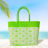Aztec Pattern Basket Weave Tote Bag / Shoulder Bag