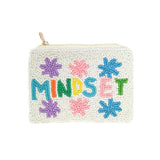 MINDSET Message Flower Seed Beaded Mini Pouch Bag