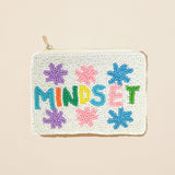 MINDSET Message Flower Seed Beaded Mini Pouch Bag