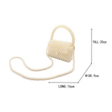 Pearl Beaded Mini Top Handle Handbag / Crossbody Bag
