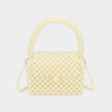 Pearl Beaded Mini Top Handle Handbag / Crossbody Bag