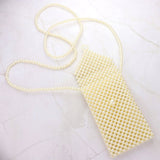 Pearl Beaded Phone Holder Crossbody Bag