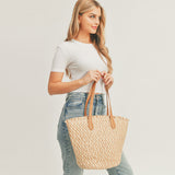 Braided Straw Tote Bag