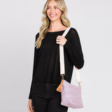 Aztec Patterned Tassel Crossbody Bag