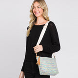 Aztec Patterned Tassel Crossbody Bag