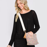 Aztec Patterned Tassel Crossbody Bag